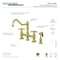 Kingston Brass KS3277AXBS Restoration 8" Bridge Kitchen Faucet W/Sprayer, Brass KS3277AXBS - alternate 2